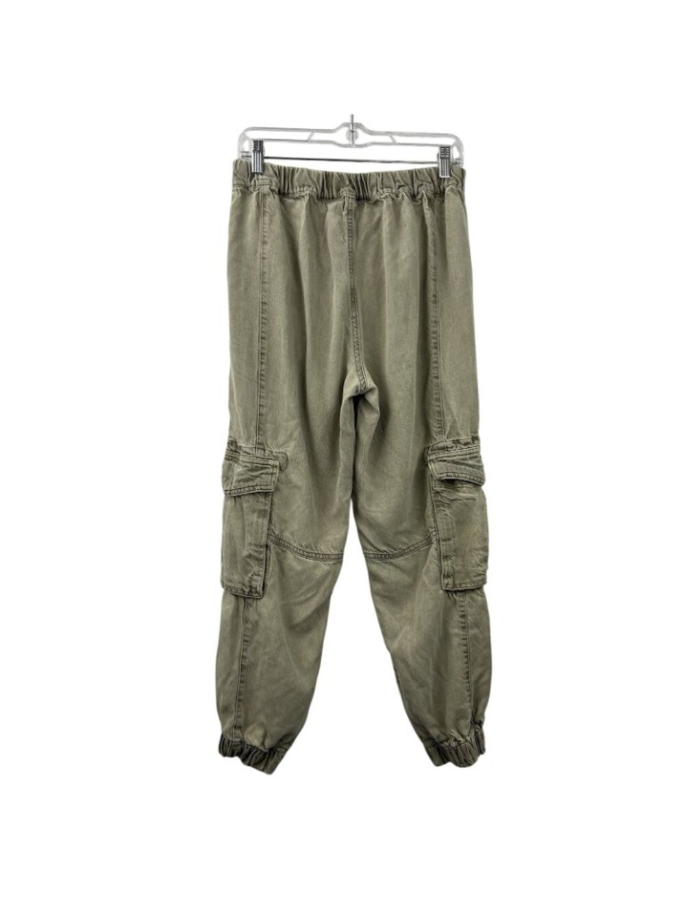 AllSaints "Frieda Denim Trouser" Cargo Jogger Womens 6 Light Olive Green Lyocell - Picture 5 of 16